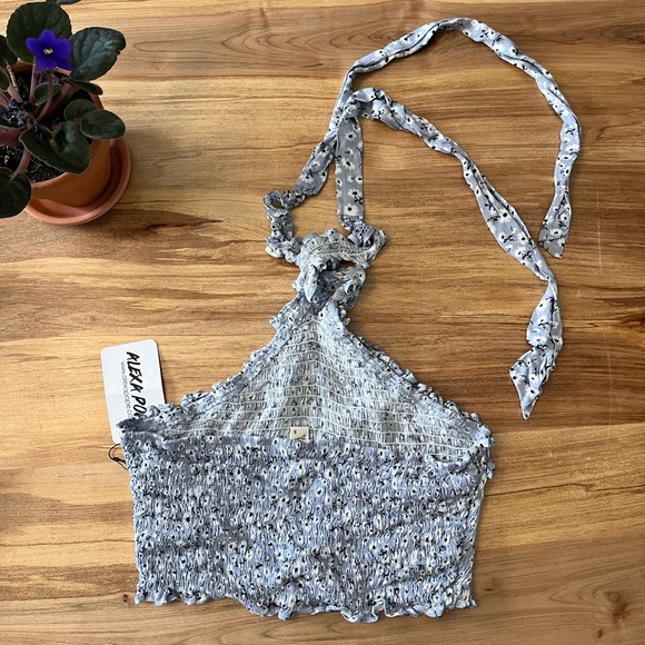 Smocked floral halter top - Picture 2 of 3